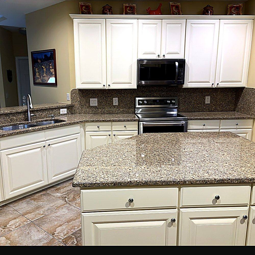 Cabinet Refinishing project by Reyes Home Services